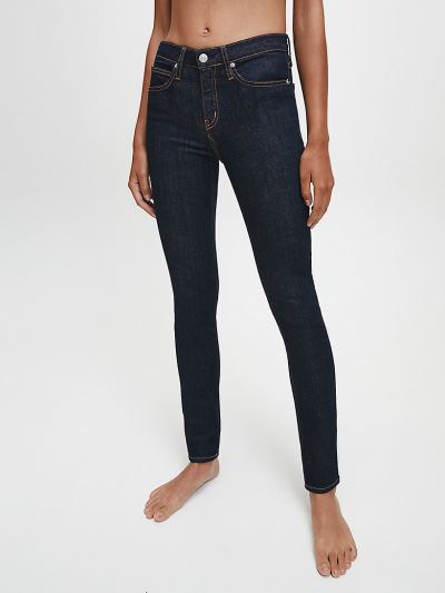 Calvin Klein Ruhák HU769236 | Calvin Klein Mid Rise Női Farmernadrág Kék